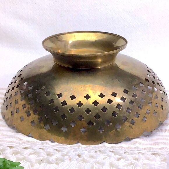 Cloisonné Decorative Floral Filigree Solid Brass Bowl - Picture 9 of 15